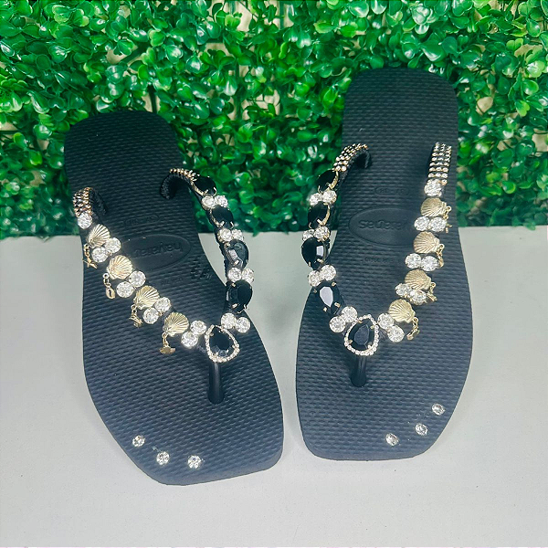 Chinelo Havaianas Decorado Square - Conchas Marinhas