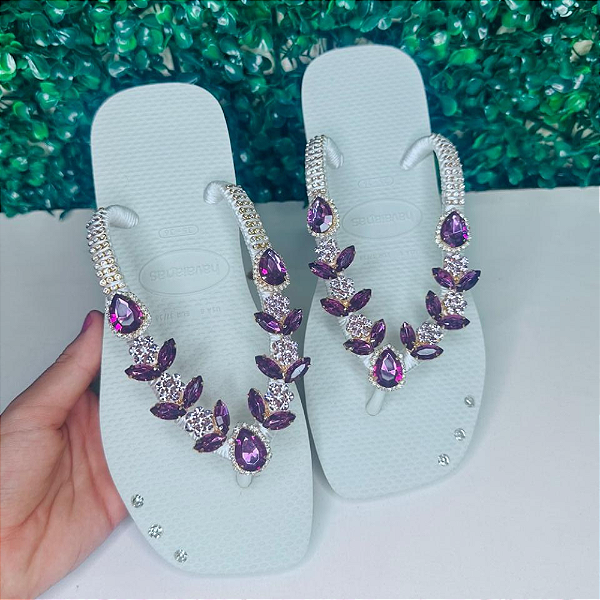 Chinelo Havaianas Decorado Square - Puple of