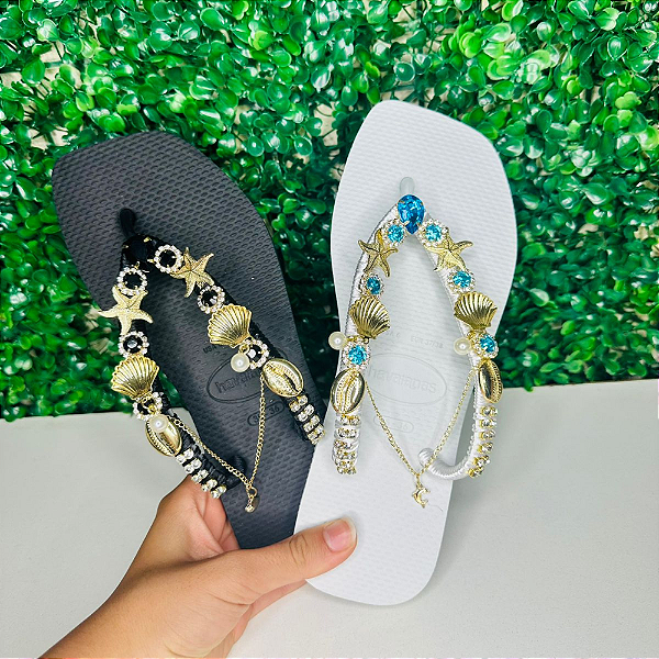 Chinelo Havaianas Decorado Square - Esplendor do Mar