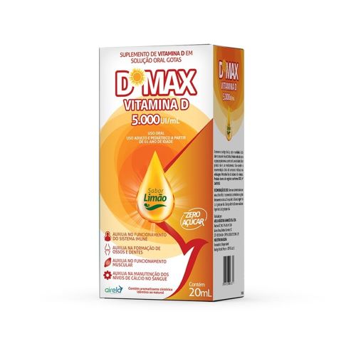 Dmax Vitamina D Colecalciferol Gotas 5000Ui/Ml 20Ml