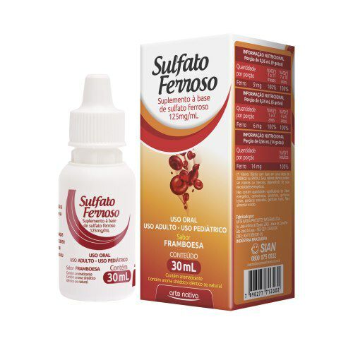 Sulfato Ferroso Gts 30 Ml Arte Nativa