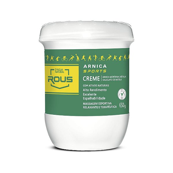 Creme De Massagem Arnica Sports 650G D'Água Natural