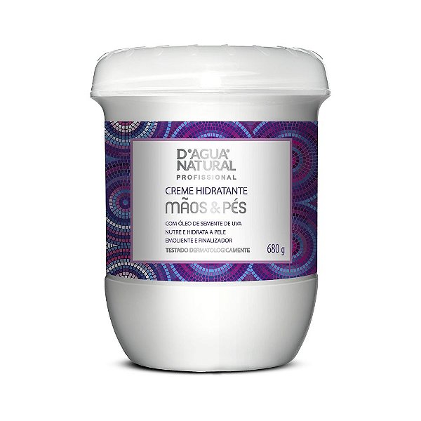 Creme Hidratante Mãos E Pés  680G D'Agua Natural