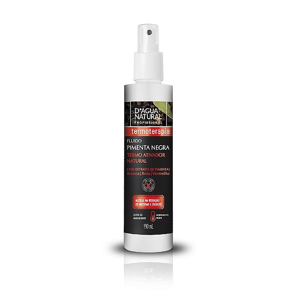 Fluído Termo Ativador De Pimenta Negra 190Ml D'Agua Natural