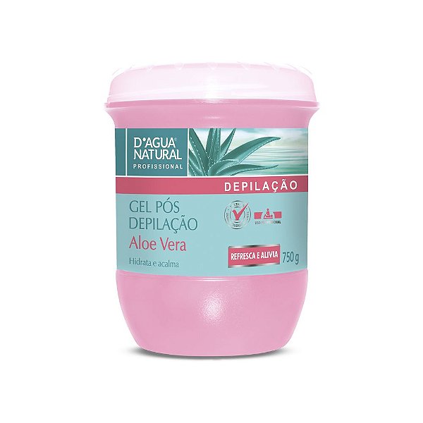 Gel Pós Depilação Aloe Vera 750Gr D'Agua Natural