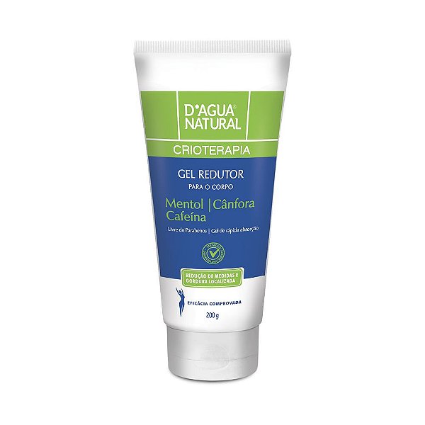 Gel Redutor Corpo Crioterapia Com Cafeína 200G D'Agua Natural