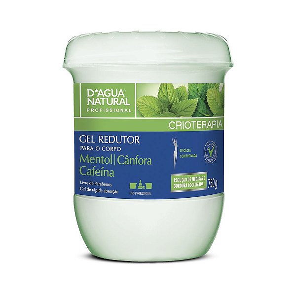 Gel Redutor Cafeina 750G D'Agua Natural