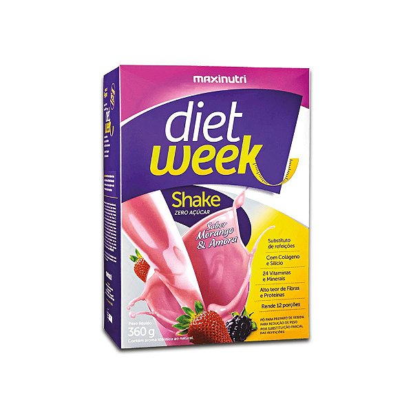 Shake Diet Week Morango E Amora 360G Maxinutri