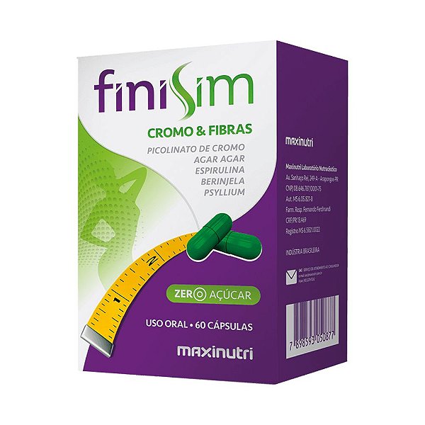 Finisim Cromo + Fibras 60 Cápsulas - Maxinutri