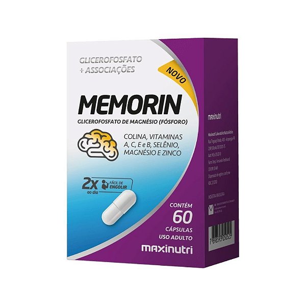 Memorin 60 Cápsulas Suplemento Alimentar - Maxinutri