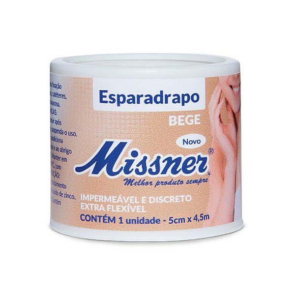 Esparadrapo Missner Impermeável Bege - 5Cm X 4,5M