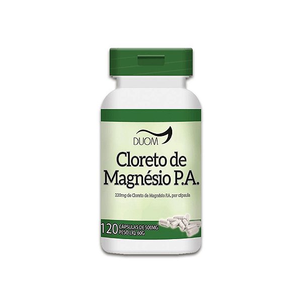 Cloreto De Magnésio P.A 500Mg 120 Cápsulas Duom