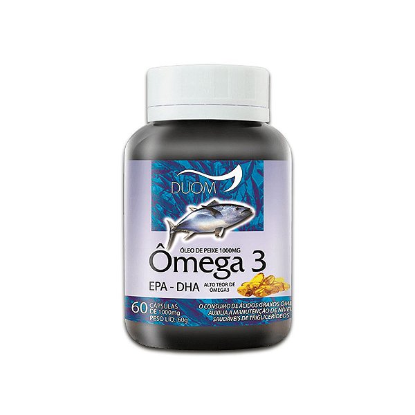 Ômega 3 Óleo De Peixe 60Cps 1000Mg Duom