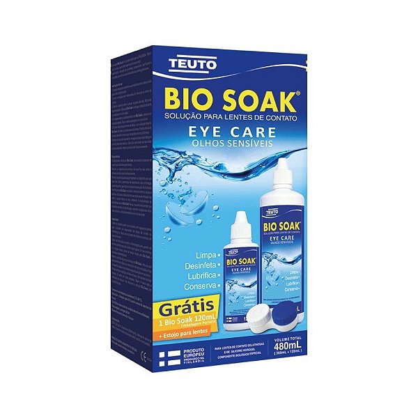 Kit Bio Soak Para Lentes 480Ml Com 1 Estojo