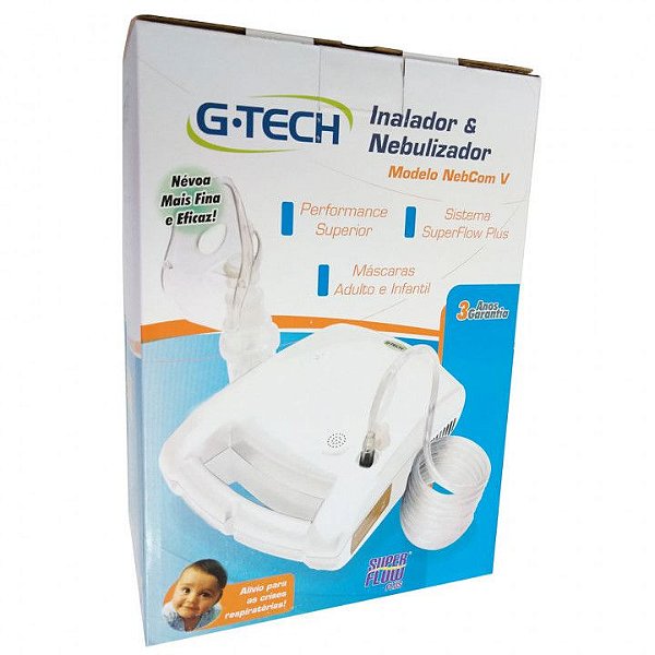 Inalador E Nebulizador Nebcom V Branco G-Tech