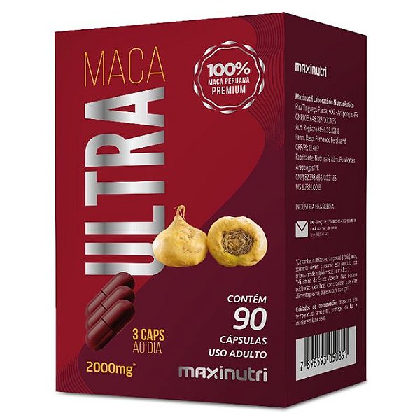 Maca Peruana Ultra 2000Mg 90 Cápsulas - Maxinutri