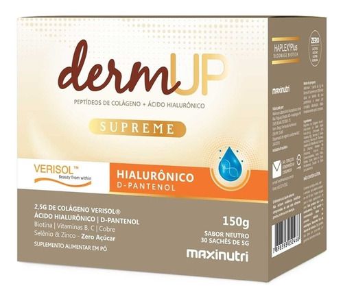Colágeno  Verisol + Ácido Hialurônico D-Pantenol 30Sac. Maxinutri