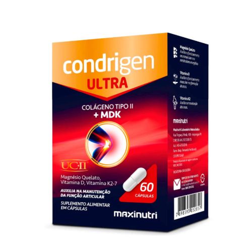 Condrigen Ultra Colágeno Tipo 2 + Mdk 60 Cápsulas Maxinutri