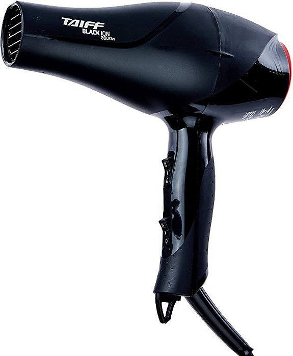 Secador De Cabelo Taiff Black Íon Profissional 2000W 127V