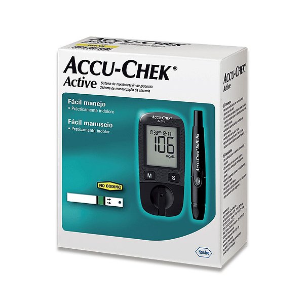 Kit Monitor Accu-Chek Active Controle De Glicemia - Roche