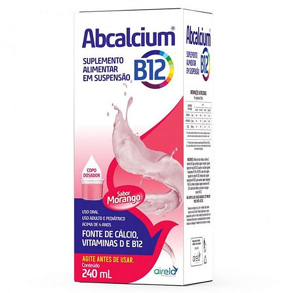 Abcalcium B12 Cálcio + Vitaminas D + B12 240 Ml Airela