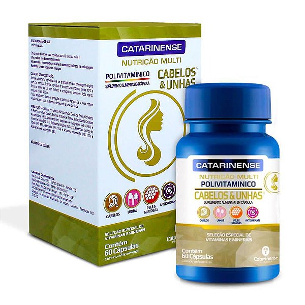 Polivitamínico Multi Cabelos E Unhas Com 60 Cápsulas