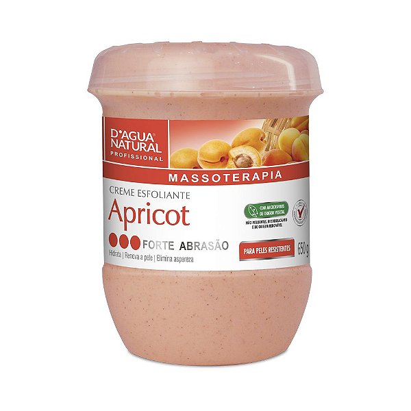 Creme Esfoliante Apricot Forte 650G D'Agua Natural