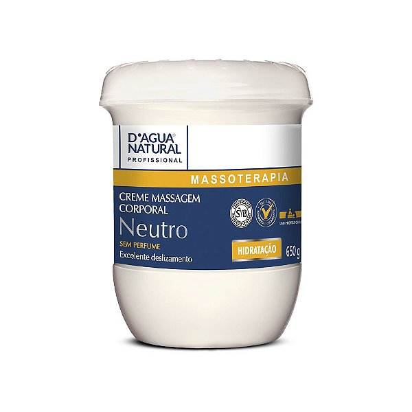 Creme De Massagem Corporal Neutro 650G Dágua Natural