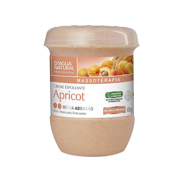 Creme Esfoliante Apricot Média 650G D'Agua Natural