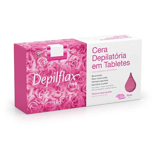 Cera Depilatoria Quente Rosa 1Kg Depiflax