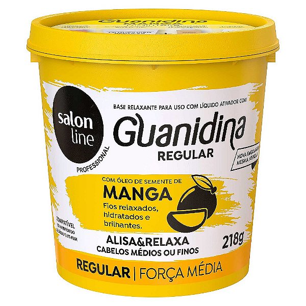 Guanidina Óleo Semente De Manga Alisa E Relaxa Salon Line 218Gr