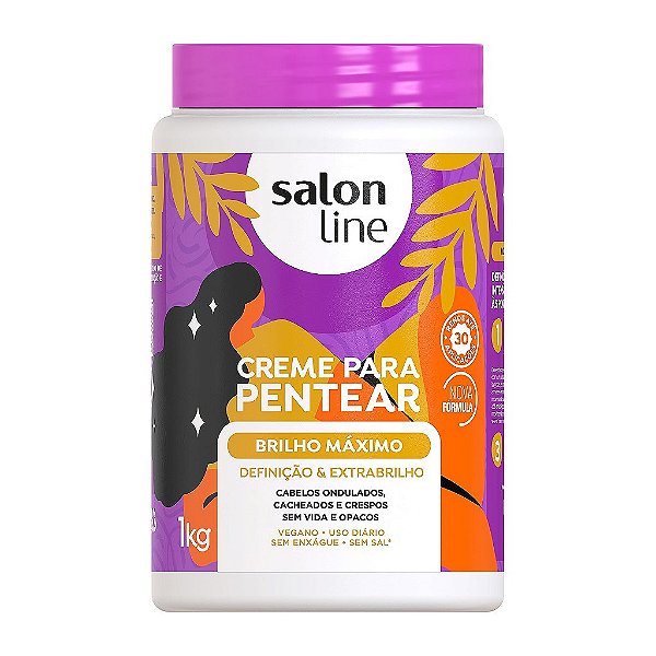 Creme Para Pentear Brilho Máximo Salon Line 1Kg