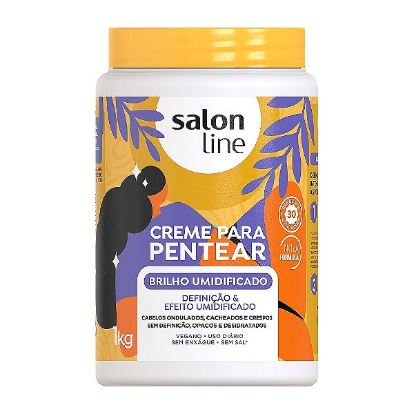 Creme De Pentear Salon Line Brilho Umidificado 1000G