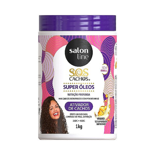 Ativador De Cachos Sos Cachos Super Óleos 1Kg - Salon Line
