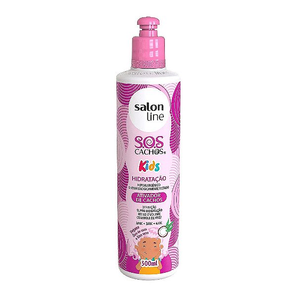 Ativador De Cachos Vegano Sos Cachos Kids Hidratação Salon Line 300Ml