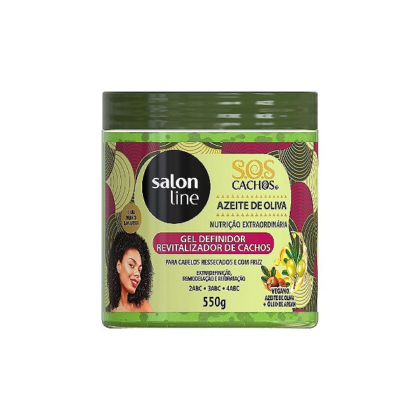 Gel Definidor Sos Cachos Azeite De Oliva Salon Line 550G