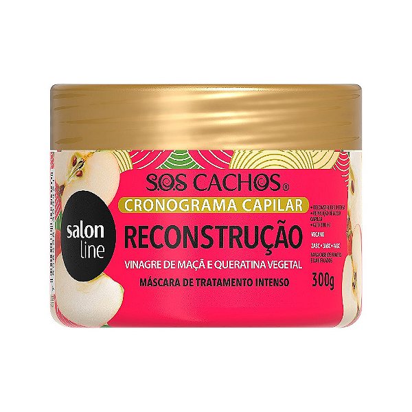 Máscara Salon Line Cronograma Capilar Reconstrução Sos Cachos 300G
