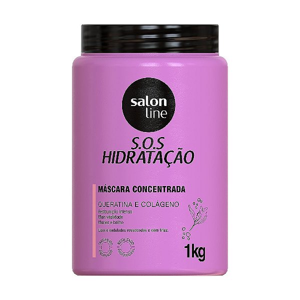 Máscara S.O.S Hidratação Queratina E Colágeno Salon Line 1Kg