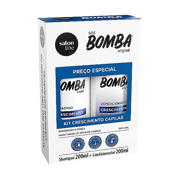 Kit Shampoo + Condicionador Sos Bomba Original Salon Line 200Ml