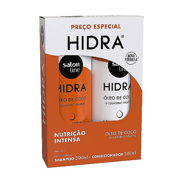 Kit Shampoo E Condicionador Hidra Óleo De Coco Salon Line 300Ml