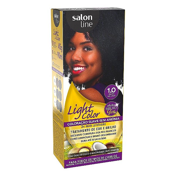 Coloração Suave Light Color 1.0 Preto Azulado Salon Line
