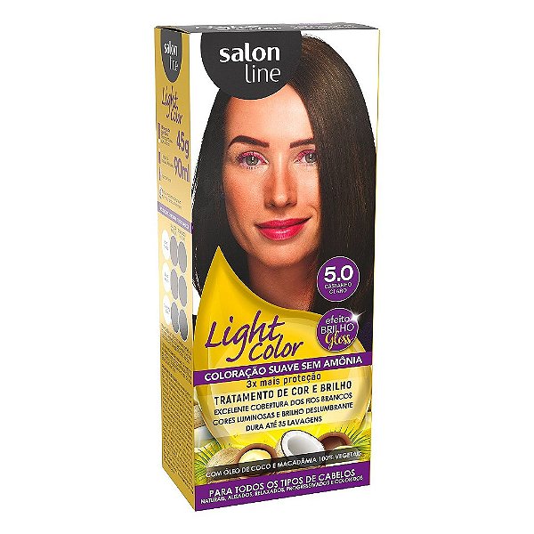Coloração Salon Line Light Color Profissional 5.0 Castanho Claro