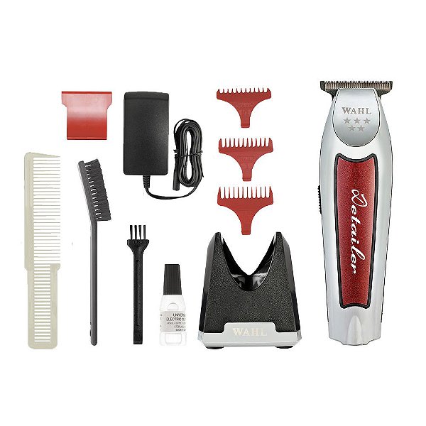 Máquina De Acabamento Wahl Detailer Cordless Silver Lithium