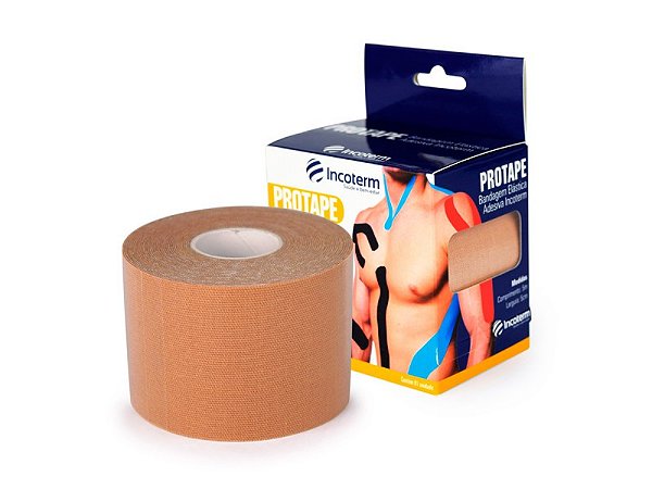 Bandagem Protape Elástica Adesiva Bege Incoterm