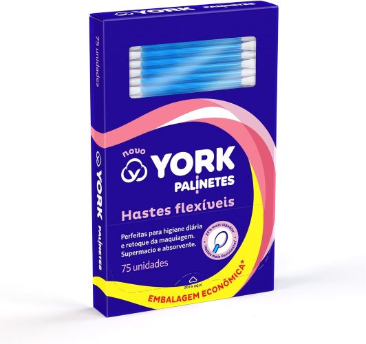 Hastes Flexíveis De Algodão Palinetes York 75 Unidades