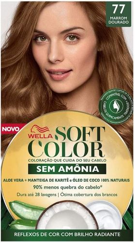 Tinta De Cabelo Soft Color Marrom Dourado 77