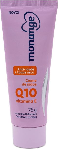 Creme Para Mãos Monange Anti-Idade Q10 E Vitamina E Com Ação Desodorante 75G