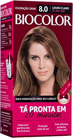 Tinta De Cabelo Biocolor Mini Kit Louro Claro Tá Com Tudo 8.0