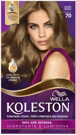 Tinta De Cabelo Koleston Louro Médio 70