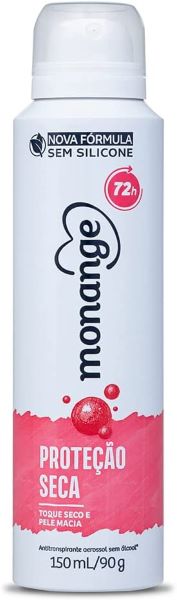 Desodorante Aerossol Antitranspirante Monange Feminino Proteção Seca 150Ml